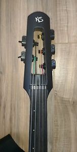 NS Design NXT5 NXT-5 5-String Electric Double Bass Black EUB Upright with EXTRAS