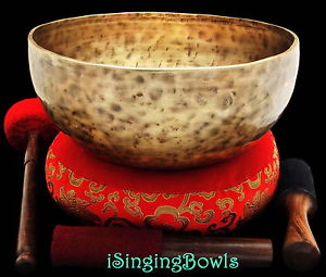New Tibetan Singing Bowl: Jambati 11 1/2" Dia, Contemporary, E2 & B3 . VIDEO