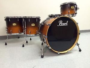 Pearl Session Studio Classic 5pc Black And Tan Lacquer Drum Set -