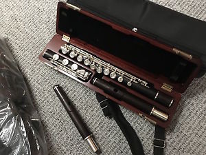 Wooden Flute "GJS", NEW & highest quality, B-foot, open holes, offset & split E