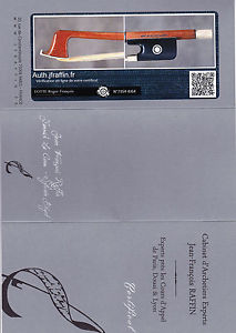 A very fine certified French violin bow by R.F. Lotte,ca. 1960, Nice!