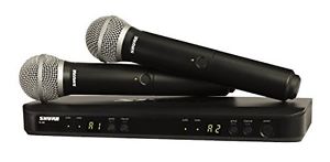 Shure BLX288/PG58-H10 Wireless Vocal Combo with PG58 Handheld Microphones, H10