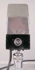 Vintage RCA 74-B RIBBON Microphone ~ Chrome ~ Art Deco