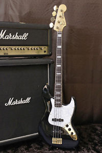 Fender Japan '75 reissue Jazz Bass JB75-75R Gold Harware/Black  Made in Japan