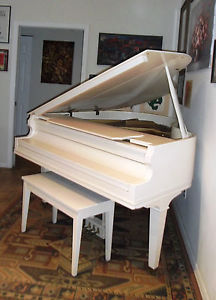 Antique BALDWIN “R” Baby Grand Piano 5'8" Serial 16535 build in 1908-1910 White