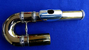 Altquerflöte  Kopfstück gebogen Goldmessing Altoflute Headjoint curved-