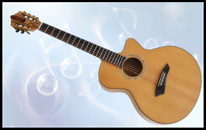 yunzhi  handmade solid wood acoustic flat  guitar