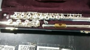 Yamaha Allegro 371 STERLING SILVER  925 Head Joint Open Hole Flute Excellent!!!