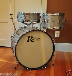 Rogers DELTA Drumset Sparkling Silver Pearl ~ COLLECTOR