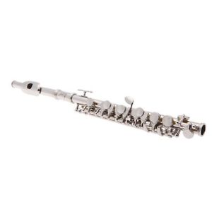 WS 10X LADE Piccolo Ottavino Half-size Flute Silver Plated C Key Cupronickel WS