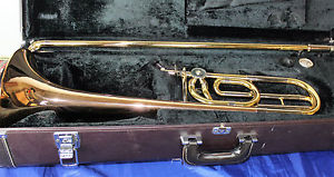 Yamaha YSL-643R Tenor Trombone w/F Attachment Hard Case and Bach mouthpiece