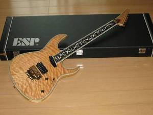 Excellent! ESP Japan -Edwards- Guitar E-CY-165CTM Quilted Maple 27f w/Hardcase