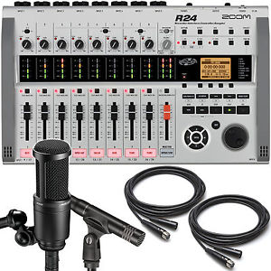 Zoom R24 Multi-Track Recorder + Audio-Technica AT2041SP Microphone Pack & Cables