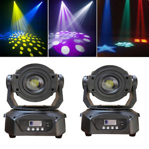 90W DMX512 LED Spot Beam 3 Prism Gobo Moving Head Light Stage DJ Lighting 2PCS