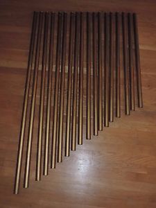 18 Vintage Brass Orchestra Chimes Bells 1.25" Wide No Cracks C-F Full Set