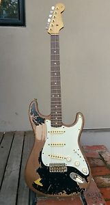 Mayer Stratocaster Blk1 strat relic SRV