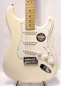Free Shipping Used Fender American Standard Stratocaster Olympic White/M