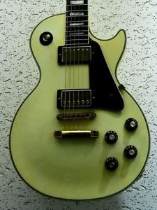 Gibson Les Paul Custom White w/hard case Free shipping Guitar from Japan #E865