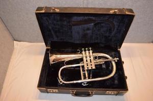 1977 E. BENGE #5 Bb SILVER FLUGELHORN - CUSTOM BUILT - RESNO TEMPERED BELL - L.A