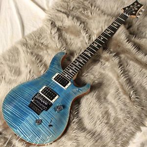 P.R.S. "Floyd" Custom24 10top AQ w/hard case F/S Guiter Bass From JAPAN #Z119