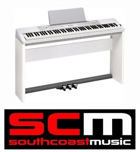 WHITE CASIO PRIVIA PX350 DIGITAL PIANO AMEB APRVD 5 YR WARRANTY + LEGS & PEDALS
