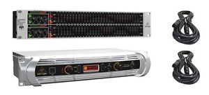 1 Behringer NU6000DSP Amplifier, 1 Behringer FBQ3102HD Equilizer & 2 XLR Cables