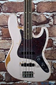 Brand New Fender Flea Signature Jazz Bass Road Worn Faded Shell Pink