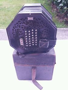 Wheatstone Concertina Vintage Antique 1911 Registration No 25313