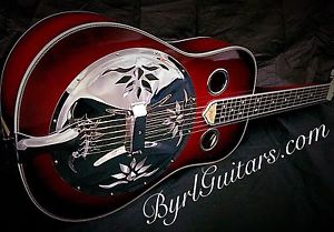 Square Neck Hand Crafted Custom Byrl Resonator Dobro Guitar