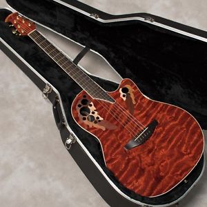 Ovation/Collector Series 1999 Red Waterfall Bubinga Brown w/hard case F/S #G90