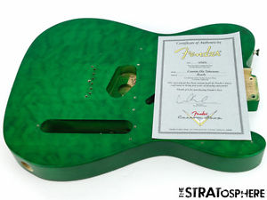 2013 USA Fender Custom Shop Deluxe Telecaster Tele BODY Nitro Quilt Top Emerald