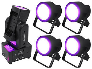 (4) Chauvet DJ Core Par UV USB UV Wash Light Effect W/D-Fi USB+Moving Head Light
