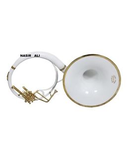 SOUSAPHONE Bb PITCH WHITE COLORED KING SIZE TUBA 22" FOR SALE WITH CASE+MOUTH PC