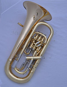 Professional Gold Bb Compensating system Euphonium Trigger horn with case