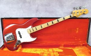 1973 FENDER JAZZ BASS - CANDY APPLE RED  - ANDY BAXTER BASS