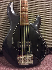 Ernie Ball Music Man StingRay V 5 String Bass Guitar in Black Sapphire NOS!