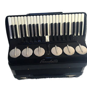 VINTAGE TOP 4VOICE ACCORDION SCANDALLI POLIFONICO 120 bass FULL SIZE Fisarmonica