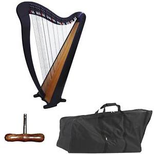 Black 36 Strings Rosewood Celtic Harp Irish Style with Tuning Key