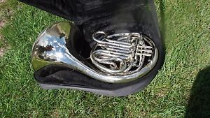 NICKEL SILVER KING DOUBLE FRENCH MADE USA COMPRESSION GOOD  CLEANED DISSINFECTED