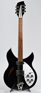 Rickenbacker 330/12 Jetglo Black 12-string Maple Semiako Used Electric Guitar