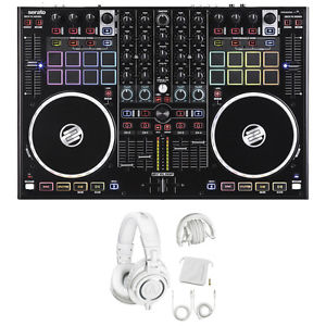 Reloop 4-Deck Serato DJ-Performance Pad Controller (TM8) w/ Studio Headphone