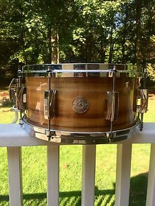 DUNNETT SOLID SHELL TEAK SNARE DRUM. 6.5x14. Look!!!
