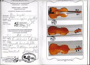 Fine 16 3/4"(42.5cm) HUNGARIAN viola by LAJOS KONYA, 2000/Maker cert.