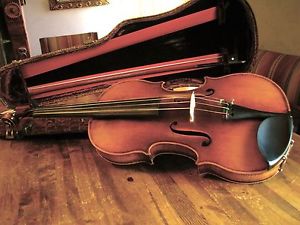 Mid 1950's German Roth Viola 15 3/4 (400mm) w/ Hornsteiner Label and Sivori Bow