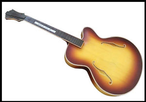 unfinished yunzhi handmade flamed maple wood archtop jazz guitar