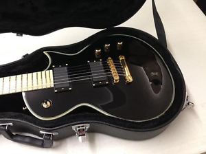 ESP LTD EC1000T Electric Guitar - Black - Gold Hardware, EMG's, Maple Fretboard