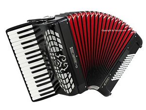 Akkordeon Bugari Juniorfisa 34/72/5/2/III, Made in Italy