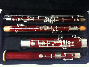 Professional Maple Wooden Bassoon High D E Keys Silver Plated With Case