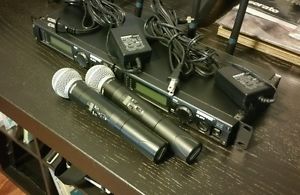 2 Shure ULXP4 - ULX2/SM58 systems w/ UA221