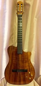 Custom Koa Carvin NS1 Guitar.   godin acs-sa